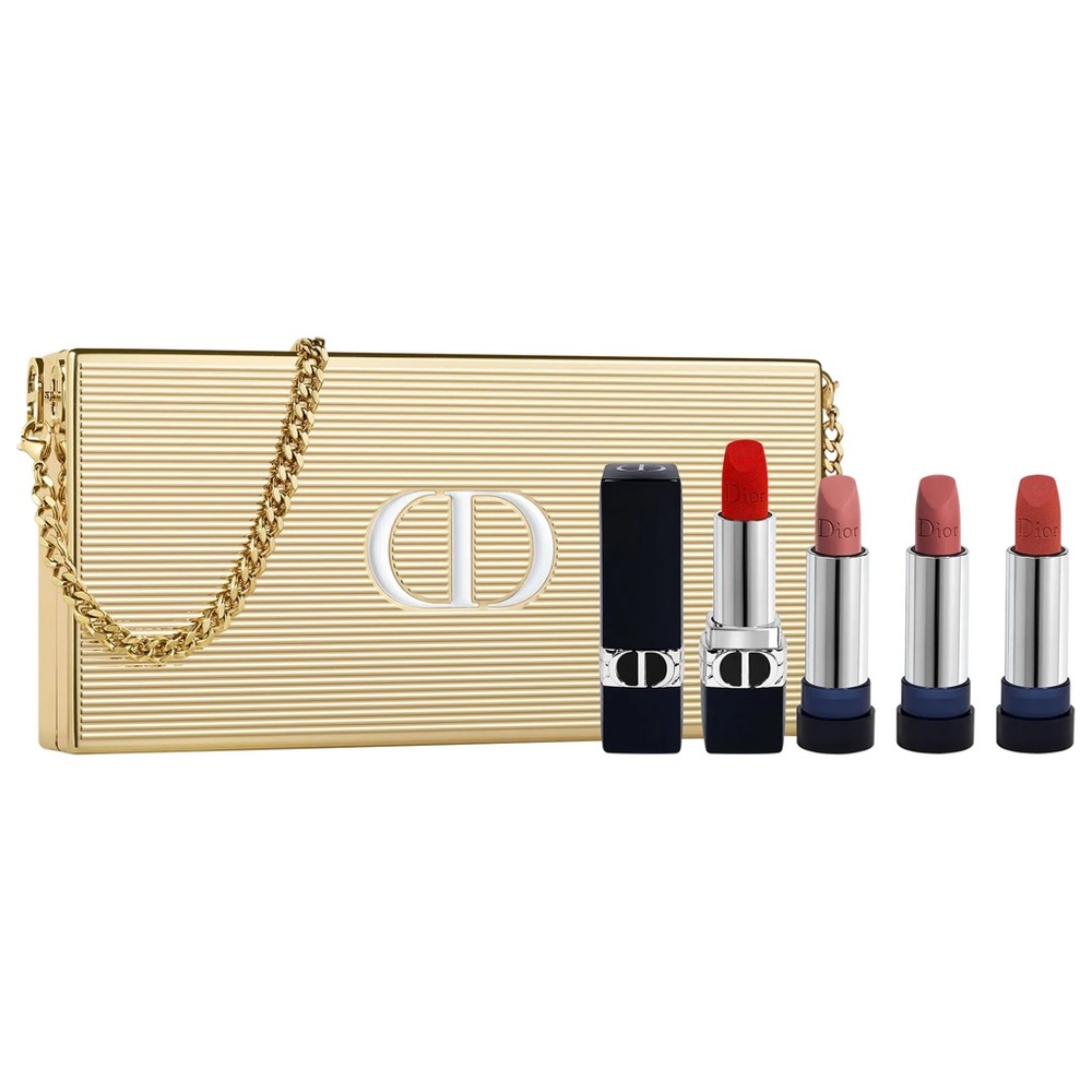 NEW ROUGE DIOR MINAUDIÈRE -LIMITED EDITION 2023 Holiday Lipstick Clutch Set